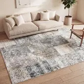 FRAAI Patchwork Teppich - Lago Grau 160x230 cm