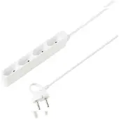 Sygonix SY-5806878 Steckdosenleiste 4fach Weiß Eurostecker 1 St.