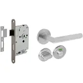 Intersteel Komplettes Türdrücker-Set Hoek 90 WC Edelstahl