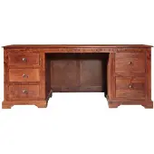 MASSIVMOEBEL24.DE MASSIVMOEBEL24 Schreibtisch Akazie 180x80x74 nougat lackiert OXFORD #529