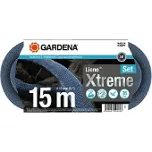 Gardena Liano Xtreme, Runder Saugschlauch, 15 m, Polyvinylchlorid (PVC), Textil, Schwarz, Grau, Orange, 35 bar