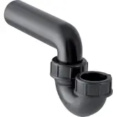 Geberit Rohrbogen DN 50/50 vertikal/horizontal PE-HD Schwarz