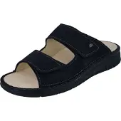 Finn Comfort Rab Herrenschuhe, bequeme Pantolette, Blau, Leder, NEU - Herrenschuhe Sandale / Pantolette, Blau, leder (nubukrona)