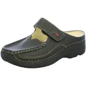 Wolky Roll Slipper, Clog, Printed leather, black, 0622770-000 43