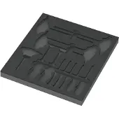 Wera 9813 Schaumstoffeinlage Hex Schraubendreher Set 1, ohne Werkzeug, 344 x 30 x 392 mm