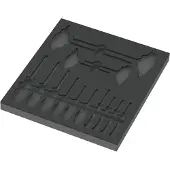 Wera 9812 Schaumstoffeinlage TORX HF Schraubendreher Set 1, ohne Werkzeug, 344 x 30 x 392 mm