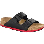 Birkenstock Arizona SL Herren-Sandale, schwarz/rot EN ISO 20347:2012 SRC, Weite: Normal schwarz Größe 39