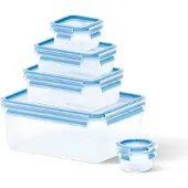 Tefal K30290, Set, Rechteckig, 3,7 l, Blau, Transparent, Knopf, 1000 ml