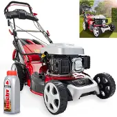 HECHT 548 SWE Rasenmäher Benzin | mit Antrieb | Elektrostart | 46 cm Schnittbreite | 5 PS | 5in1 | 60L Fangkorb