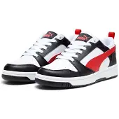 Puma Rebound V6 Lo Jr White-For All Time Red-Black Größe EU 38