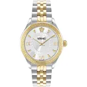 Versace VE2S01225 Hellenyium silber gold Edelstahl Armband Uhr Damen NEU