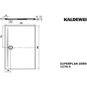 Kaldewei 357647983664 DW SUPERPLAN ZERO Mod.1576-5, 800 x