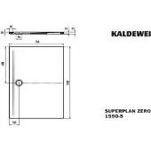 Kaldewei 355047983673 DW SUPERPLAN ZERO Mod.1550-5, 750 x