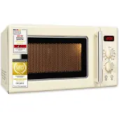 Exquisit Retro-Mikrowelle 700 Watt, 25,5 cm Drehteller, 1000 Watt Grill, 20L, 5 Leistungsstufen, Auftaufunktion, 2 Drehregler, RMW720-3GDIG weiss