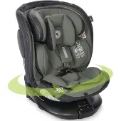 Lorelli Auto Kindersitz Estate mit Isofix Basis und Stabilisierungsbein, Mitwachsender Autositz i-Size 40-150cm, Babysitz, 360 Grad drehbar, grün
