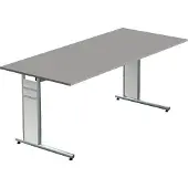 Kerkmann Büromöbelfabrik Schreibtisch C-Fuß 120x80x68-82 cm grafit