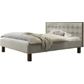 Hasena Polsterbett Noah Nussbaum | Stoff beige 140x200