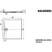 Kaldewei SUPERPLAN ZERO 1534-5, Duschwanne mit Wannenträger extraflach, 100x100cm, 353447980661