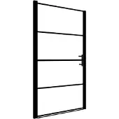 vidaXL Duschtür Mattes Hartglas 91x195 cm Schwarz