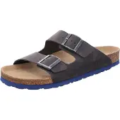 Rohde Herren Pantolette Leder Clog Schnalle Grado 5927, Größe:42 EU, Farbe:Grau