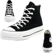 Converse Sneakers aus Stoff Chuck Taylor All Star Lift Hi 560845C Schwarz