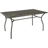Degamo Gartentisch Esstisch Metalltisch CLASSIC 90x150cm rechteckig, Streckmetall anthrazit