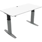 Stier Elektrisch höhenverstellbarer Schreibtisch 501-23, 160x80cm, Weiß, 68-120cm, 175kg Nutzlast, hochwertig