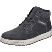 Rieker Herren High Top Sneaker Schnürboots Warmfutter Stiefelette 30741, Größe:46 EU, Farbe:Schwarz