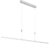 LUCANDE Arnik Pendelleuchte L180 Nickel - , Arnik, dimmbar, Metallisch, für Wohnzimmer, Metall, Modern