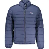 FILA Herrenjacke Blau: Wasserdicht mit Taschen, Reißverschluss & Print