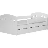 Kocot Kids Kinderbett Julia weiß mit Schublade in weiß 180x80 cm ohne Matratze