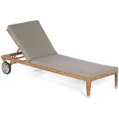 SonnenPartner Caicos Sonnenliege mit Auflage Aluminium mit Polyrattan natura-antik
