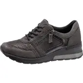 Waldlaufer H Damenschuhe - bequeme Schnür- Halbschuhe grau Freizeit