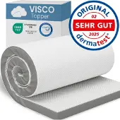 Aktiv shop GmbH ELONEO Viscoelastischer Matratzen Topper 160x200cm, Matratzentopper mit Memory Foam Effekt, 5 cm Höhe, Matratzenauflage für Bett und Boxspringbett