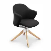 Sedus Ergonomischer Schalenstuhl auf wohnlichen Holzfüßen se:flair