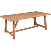 DELUKE Gartentisch PASCAL - Akazie, Teakbraun, 200x100x75cm | Terrassentisch Wetterfest Outdoor Tisch