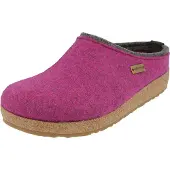 Iesse Schuh Haflinger Damen Pantoffel Wollfilz Hausschuh Grizzly Kris 711056, Größe:42 EU, Farbe:Pink