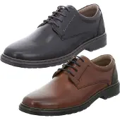 Josef seibel Schnürschuh "Alastair", Herren, Gr. 45, Leder, schwarz, Glattleder, unifarben, Schuhe Schnürschuh, im leichten Used-Look, Freizeitschuh, Halbschuh, Schnürschuh