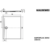 Kaldewei 355447983199 DW SUPERPLAN ZERO Mod.1554-5, 900 x