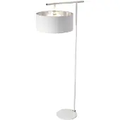 Elstead Lighting Zeitgenössische Stehleuchte Balance Stahl Weiß Poliertes Nickel 1 Licht E27