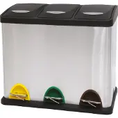 MSV Mülleimer Mülltrennsystem 60 L (3x20 Liter) mit Inneneimer große Abfallbehäl