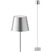 Sigor Akku-Stehleuchte LED Nuindie 120cm silberfarben rund 2,2W FlexMood 2200K/2700K IP54 168/197lm Ra8