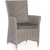 SonnenPartner Ikarus Gartensessel Gartenstuhl Aluminium mit Polyrattan stone-grey