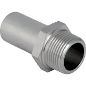 Geberit Mapress Übergang mit Einschubende, Edelstahl, d15mm, R1/2, Packung mit 5 Stk.