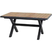 Siena Garden Sincro Dining Tisch, ausziehbar 160/200 x 100 cm - Aluminium (matt anthrazit)Teak