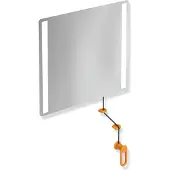 Hewi LED-Kippspiegel basic der Serie 801, mit integrierter LED-Beleuchtung, in Farbe 24 (Orange)