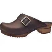 Sanita Wood-Urban Open Clog Antique Brown Gr.35