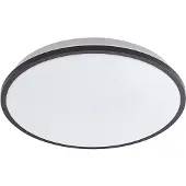 LINDBY LED-Deckenleuchte Glane, Ø 38 cm, schwarz/weiß, IP44