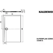 Kaldewei 360047983231 DW SUPERPLAN ZERO Mod.1600-5, 900 x