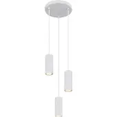 Globo Lighting Hängeleuchte Metall weiß matt, Aluminium weiß matt, Kabel PVC weiß, Höhe kürzbar, ø: 210mm, H: 1200mm, exkl. 3x GU10 25W 230V